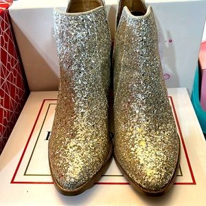 Not Rated Gold sparkle Fieira Ankle Booties